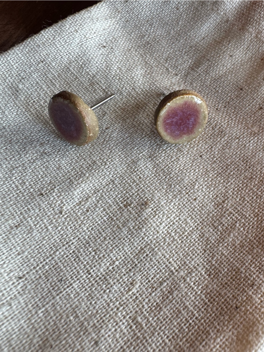 Handmade pottery studs